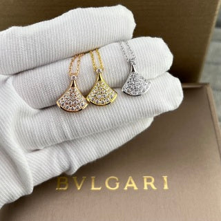 Bvlgari Crystal Fan Pendant Necklace – Elegant Luxury Jewelry