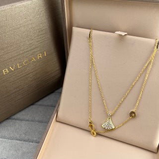 Bvlgari Crystal Fan Pendant Necklace – Elegant Luxury Jewelry