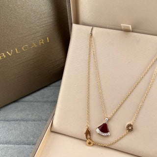 Bvlgari Colorful Fan Pendant Necklace – Elegant Luxury Jewelry