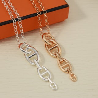 Hermès Chaine d’Ancre Long Link Pendant Necklace
