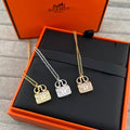 Hermès Kelly Lock Pavé Pendant Necklace