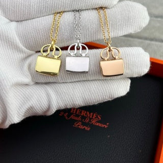 Hermès Kelly Lock Pavé Pendant Necklace