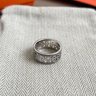 Hermès Chaine d’Ancre Pavé Link Band Ring