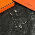 Hermès Chaine d’Ancre Long Drop Link Earrings