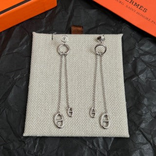Hermès Chaine d’Ancre Long Drop Link Earrings