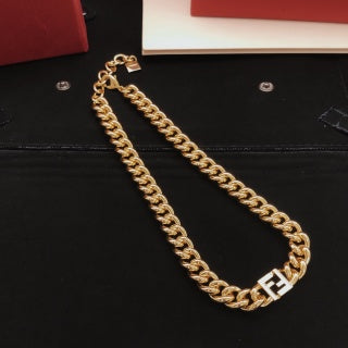Fendi Aureon FF Link Chain Necklace