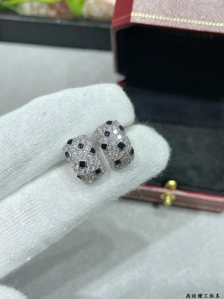 Cartier Panthère Noire Sculptural Stud Earrings