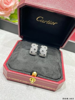 Cartier Panthère Noire Sculptural Stud Earrings