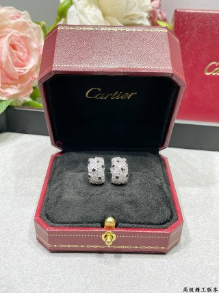 Cartier Panthère Noire Sculptural Stud Earrings