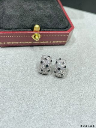 Cartier Panthère Noire Sculptural Stud Earrings
