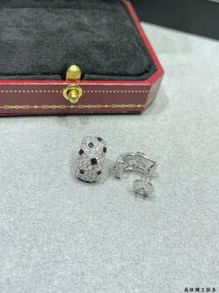 Cartier Panthère Noire Sculptural Stud Earrings