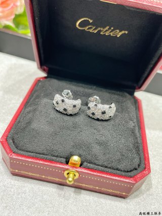 Cartier Panthère Noire Sculptural Stud Earrings