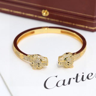 Cartier Panthère Émeraude Sculptural Open Bracelet