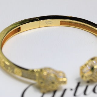 Cartier Panthère Émeraude Sculptural Open Bracelet