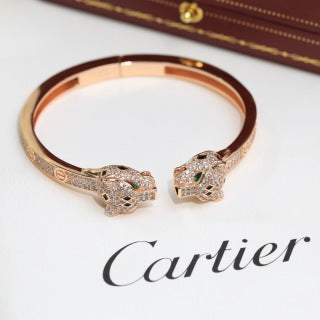 Cartier Panthère Émeraude Sculptural Open Bracelet