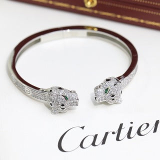 Cartier Panthère Émeraude Sculptural Open Bracelet