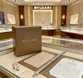 Bvlgari White Gold Crystal Tennis Bracelet – Elegant Luxury Jewelry