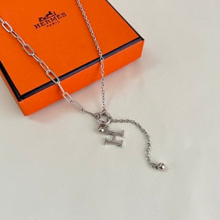 Hermès H Link Charm Pendant Necklace