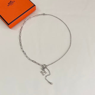 Hermès H Link Charm Pendant Necklace