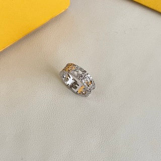 Fendi Celestia FF Pavé Statement Ring
