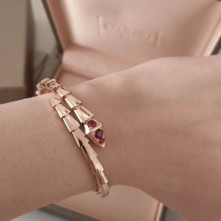 Bvlgari Rose Gold Serpent Statement Bracelet – Elegant Luxury Jewelry