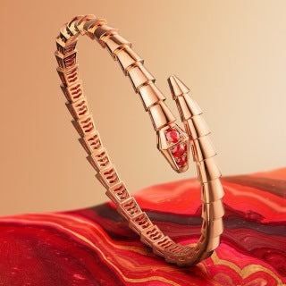 Bvlgari Rose Gold Serpent Statement Bracelet – Elegant Luxury Jewelry