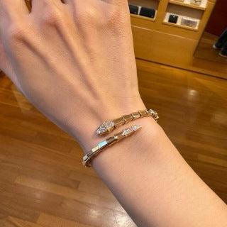 Bvlgari Geometric Crystal Cuff Bracelet – Elegant Luxury Jewelry