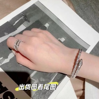 Bvlgari Geometric Crystal Cuff Bracelet – Elegant Luxury Jewelry