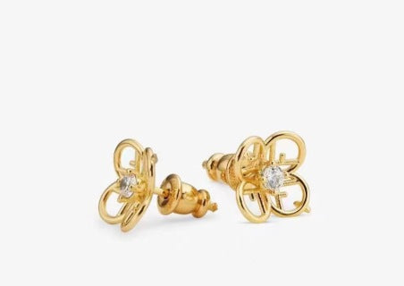 Fendi Fiora Bloom Crystal Stud Earrings