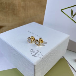 Van Cleef & Arpels Alhambra Gradient Clover Stud Earrings