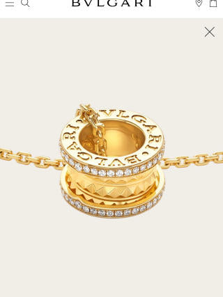 Bvlgari Gold Double Circle Pendant Necklace – Elegant Luxury Jewelry