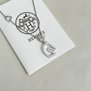 Hermès Mini Pop H Silver Enamel Pendant Necklace