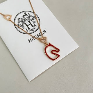 Hermès Mini Pop H Enamel Pendant Necklace