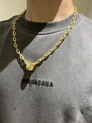 Bvlgari Gold Geometric Link Pendant Necklace – Elegant Luxury Jewelry