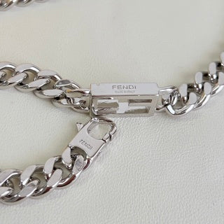 Fendi Varello FF Shield Pendant Necklace