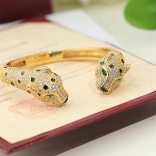 Cartier Panthère Majestique Pavé Open Bracelet