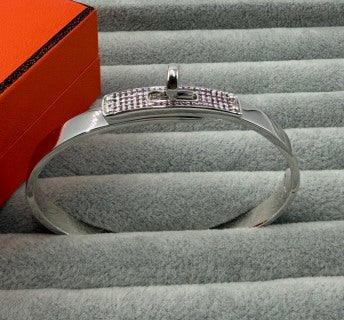 Hermès Pavé H Clasp Color Stone Bracelet