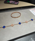 Van Cleef & Arpels Alhambra 5-motif bracelet in lapis lazuli and diamonds