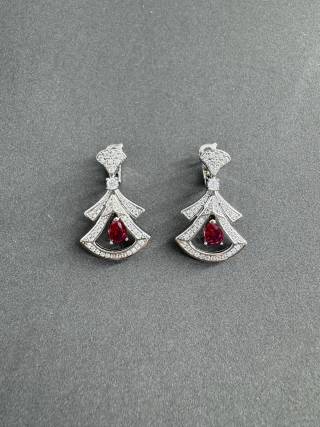Bvlgari Ruby Fan Drop Earrings – Elegant Luxury Jewelry
