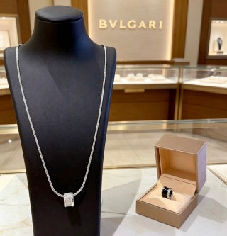 Bvlgari Crystal Geometric Pendant Necklace – Elegant Luxury Jewelry