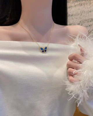 Van Cleef & Arpels Sapphire Butterfly Trio Necklace