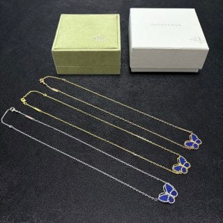 Van Cleef & Arpels Sapphire Butterfly Trio Necklace