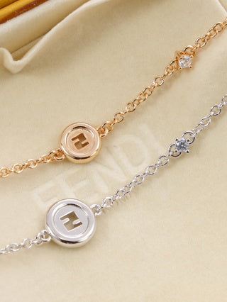 Fendi Dual-Tone FF Medallion Link Bracelet