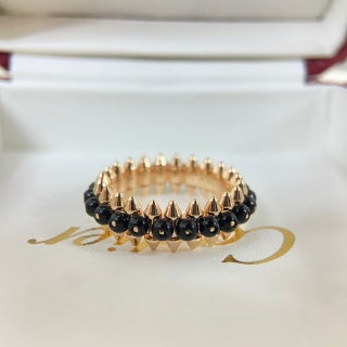 Cartier Love Obsidian Beaded Ring