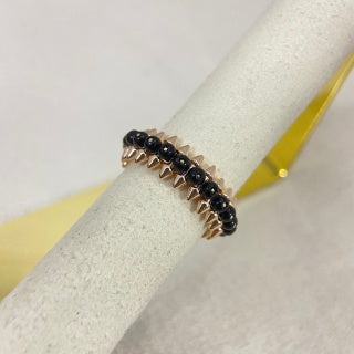 Cartier Love Obsidian Beaded Ring