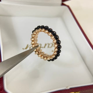 Cartier Love Obsidian Beaded Ring