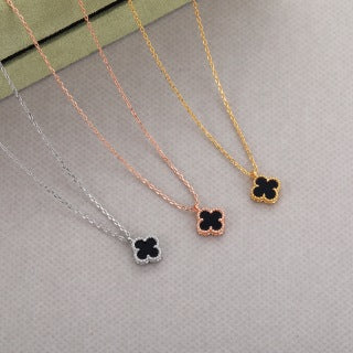 Van Cleef & Arpels Midnight Clover Pendant Necklace
