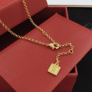FENDI Pearl O’Lock Charm Chain Necklace