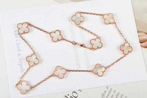 Van Cleef & Arpels Clover Symphony Chain Necklace
