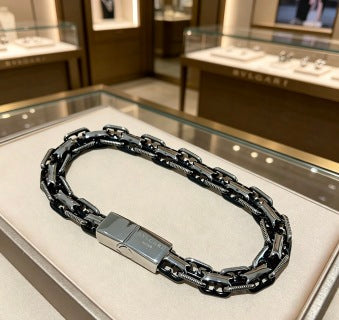 Bvlgari Black Chain Link Bracelet – Elegant Luxury Jewelry
